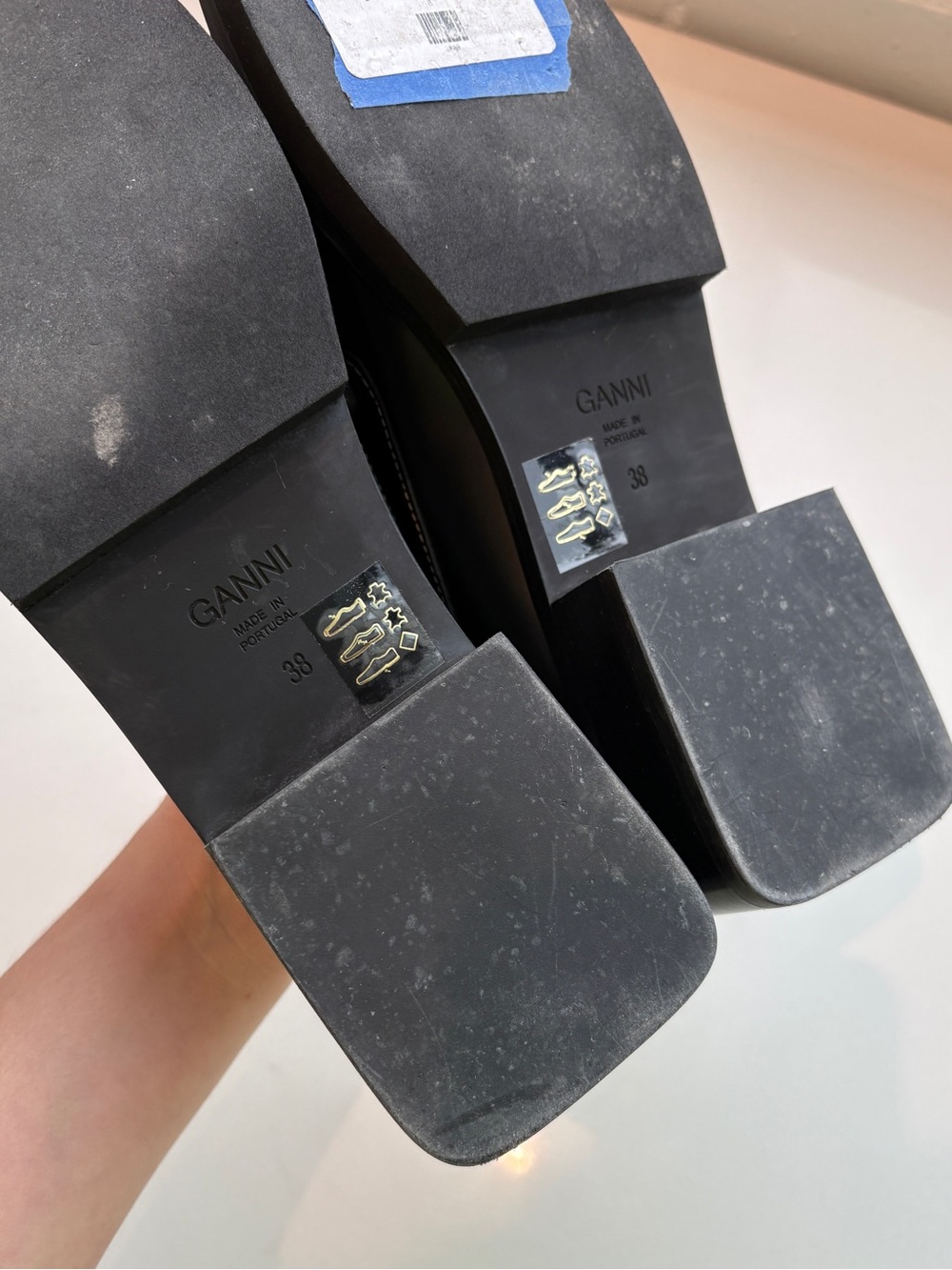 GANNI Black Loafer with Crystal Detail - Picture 4 of 5